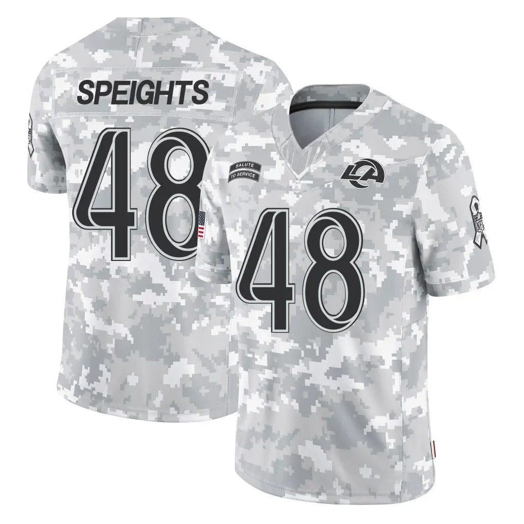 Cooneas LA.Rams #48 Omar Speights Player Arctic Camo Salute To Service Limited Game Stitched Jerseys