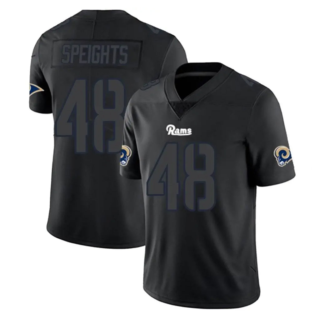 Cooneas LA.Rams #48 Omar Speights Player Black Impact Limited Home Game Stitched Jerseys