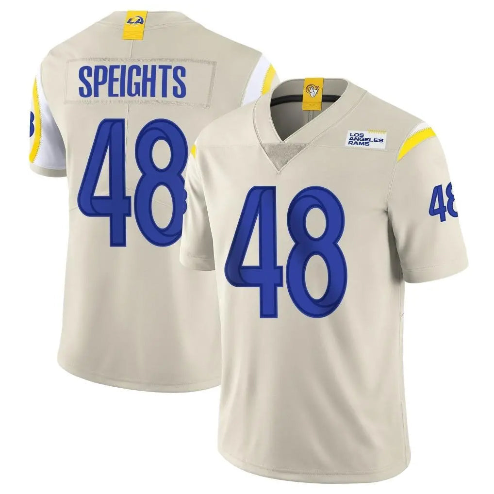 Cooneas LA.Rams #48 Omar Speights Player Bone Limited Vapor Home Game Stitched Jerseys