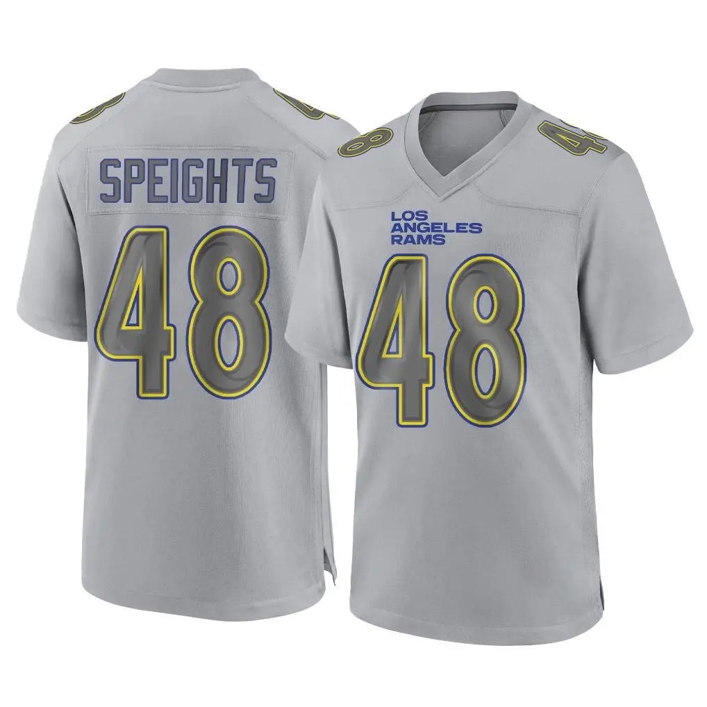 Cooneas LA.Rams #48 Omar Speights Player Gray Atmosphere Fashion Home Game Stitched Jerseys