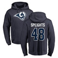 Cooneas LA.Rams #48 Omar Speights Player Navy Pullover Hoodie Limited Game Stitched Jerseys