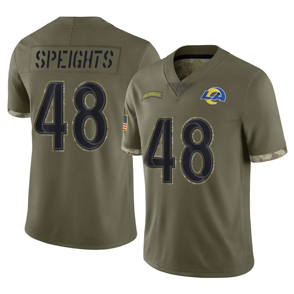 Cooneas LA.Rams #48 Omar Speights Player Olive Salute To Service Limited Stitched Jerseys