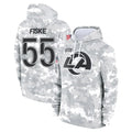 Cooneas LA.Rams #55 Braden Fiske Player Arctic Camo Salute to Service Hoodies Limited Game Stitched Jerseys