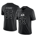 Cooneas LA.Rams #55 Braden Fiske Player Black Limited Reflective Home Game Stitched Jerseys
