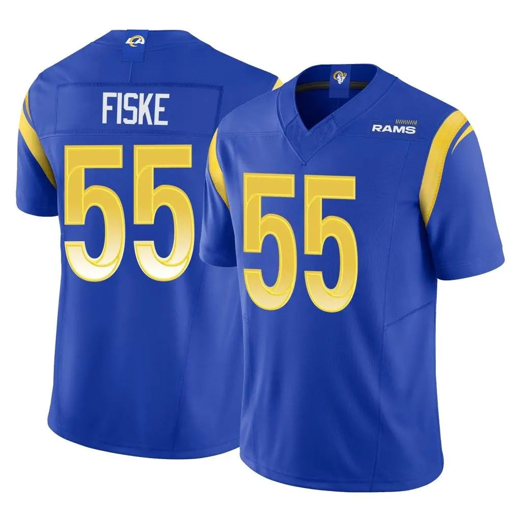 Cooneas LA.Rams #55 Braden Fiske Player Royal Limited Vapor F.U.S.E. Home Game Stitched Jerseys
