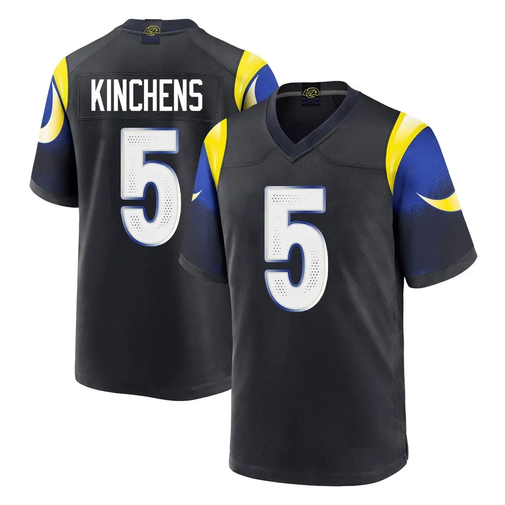 Cooneas LA.Rams #5 Kamren Kinchens Player Black Midnight Rivalries Collection Home Game Stitched Jerseys