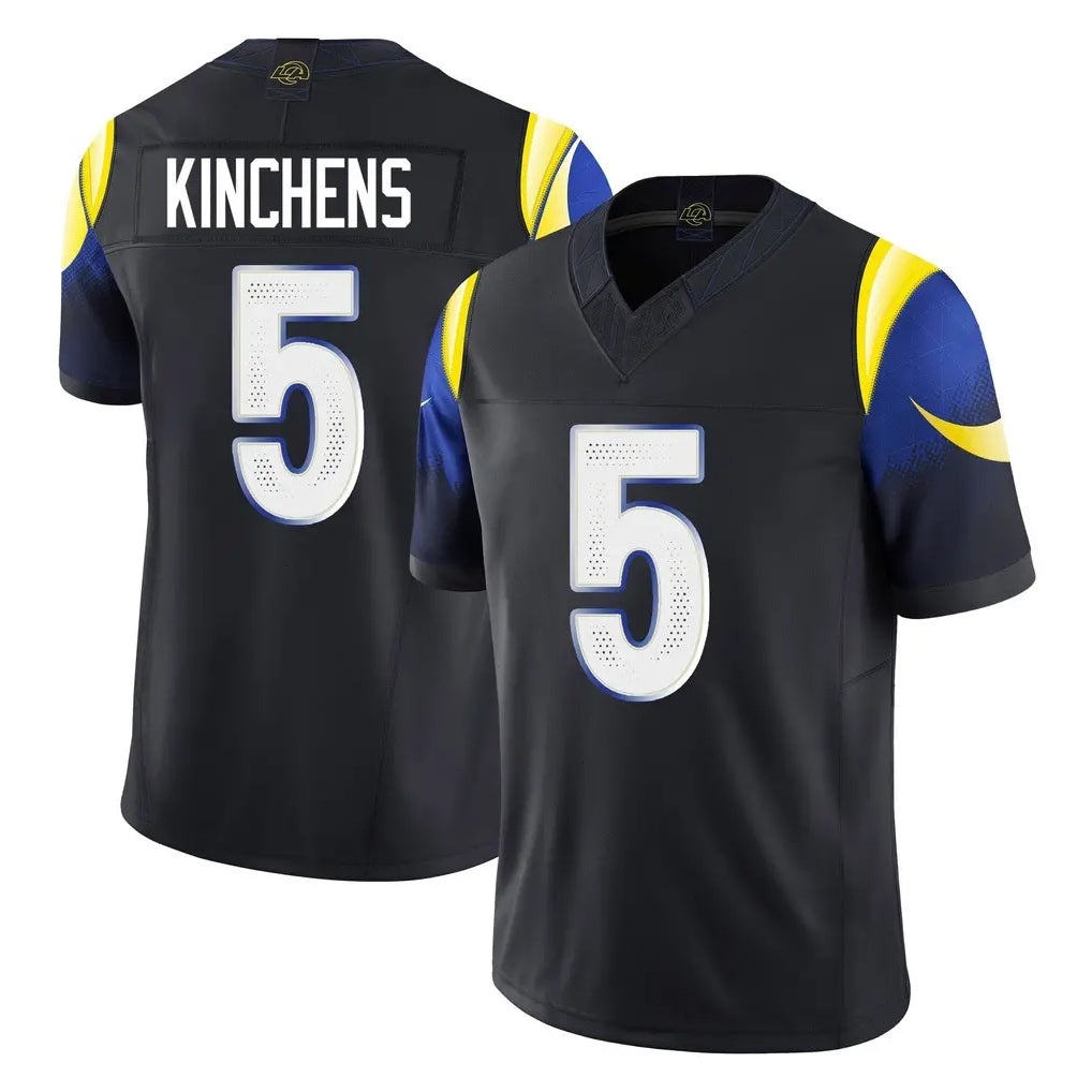 Cooneas LA.Rams #5 Kamren Kinchens Player Black Midnight Rivalries Collection Limited Home Game Stitched Jerseys