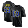 Cooneas LA.Rams #69 Kevin Dotson Player Black Fashion Limited Home Game Stitched Jerseys