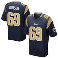 Cooneas LA.Rams #69 Kevin Dotson Player Navy Home Game Stitched Jerseys