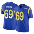 Cooneas LA.Rams #69 Kevin Dotson Player Royal Limited Vapor F.U.S.E. Home Game Stitched Jerseys