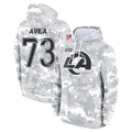 Cooneas LA.Rams #73 Steve Avila Player Arctic Camo Salute to Service Hoodies Limited Game Stitched Jerseys