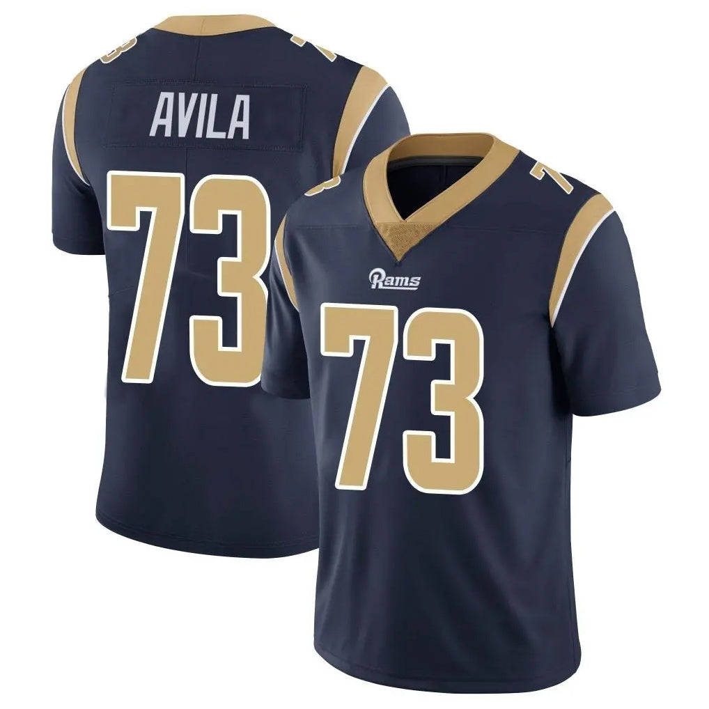 Cooneas LA.Rams #73 Steve Avila Player Navy Limited Vapor Untouchable Home Game Stitched Jerseys