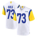 Cooneas LA.Rams #73 Steve Avila Player White Home Game Stitched Jerseys