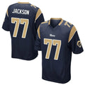Cooneas LA.Rams #77 Alaric Jackson Player Navy Home Game Stitched Jerseys