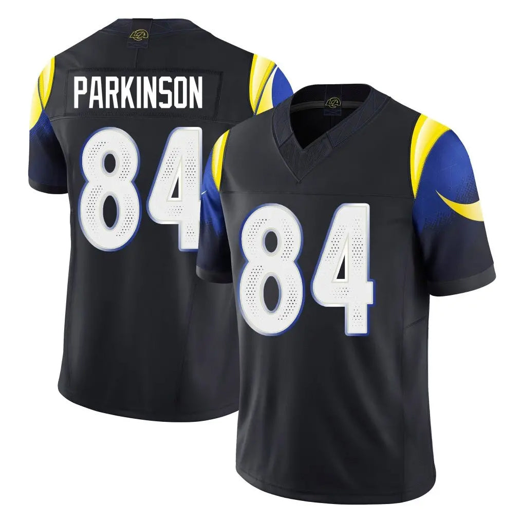 Cooneas LA.Rams #84 Colby Parkinson Player Black Midnight Rivalries Collection Limited Home Game Stitched Jerseys