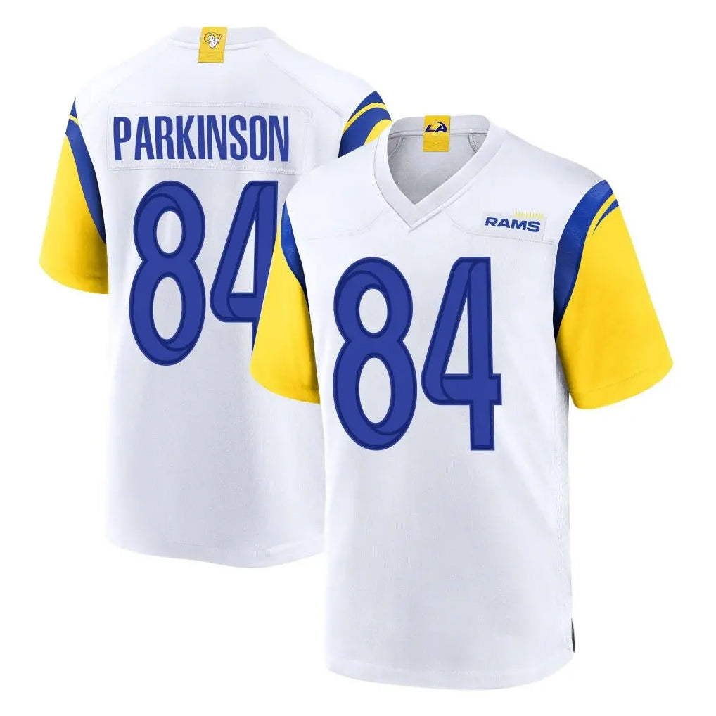 Cooneas LA.Rams #84 Colby Parkinson Player White Home Game Stitched Jerseys
