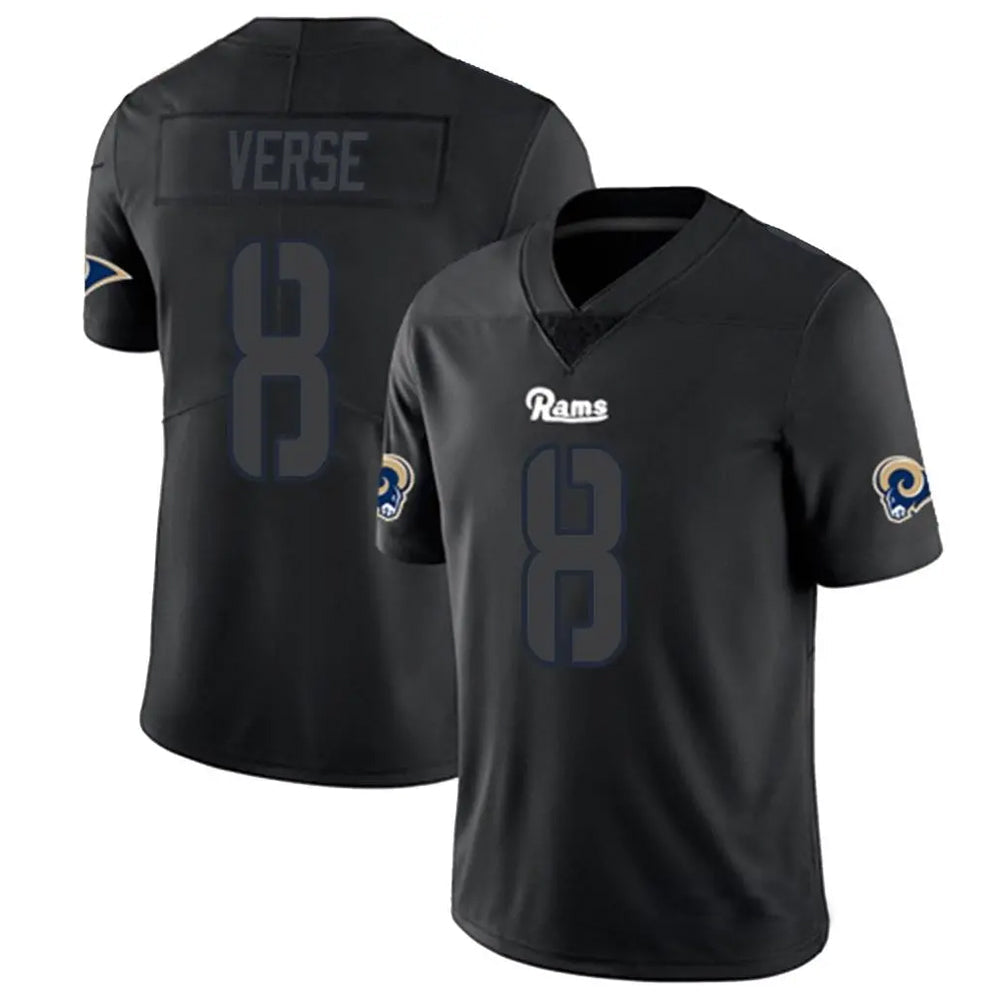 Cooneas LA.Rams #8 Jared Verse Player Limited Black Impact Stitched Jerseys