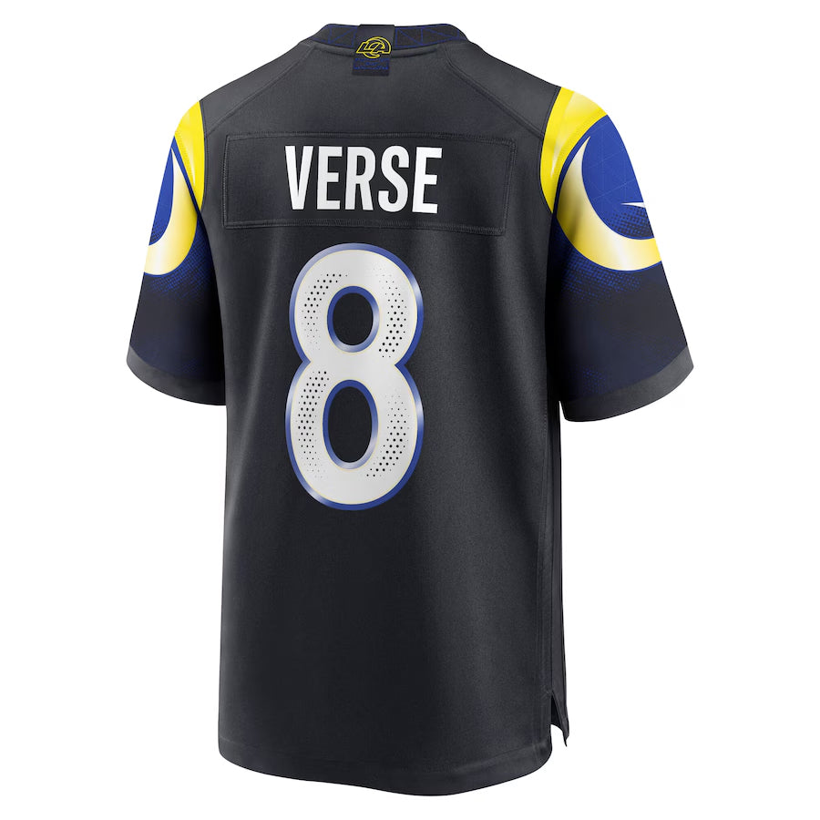 Cooneas LA.Rams #8 Jared Verse Player Midnight Blue Rivalries Collection Game Stitched Jerseys