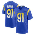 Cooneas LA.Rams #91 Kobie Turner Player Royal Home Game Stitched Jerseys
