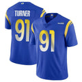 Cooneas LA.Rams #91 Kobie Turner Player Royal Limited Vapor Untouchable Home Game Stitched Jerseys
