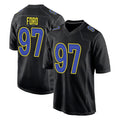 Cooneas LA.Rams #97 Poona Ford Player Black Fashion Limited Home Game Stitched Jerseys