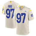 Cooneas LA.Rams #97 Poona Ford Player Bone Home Game Stitched Jerseys