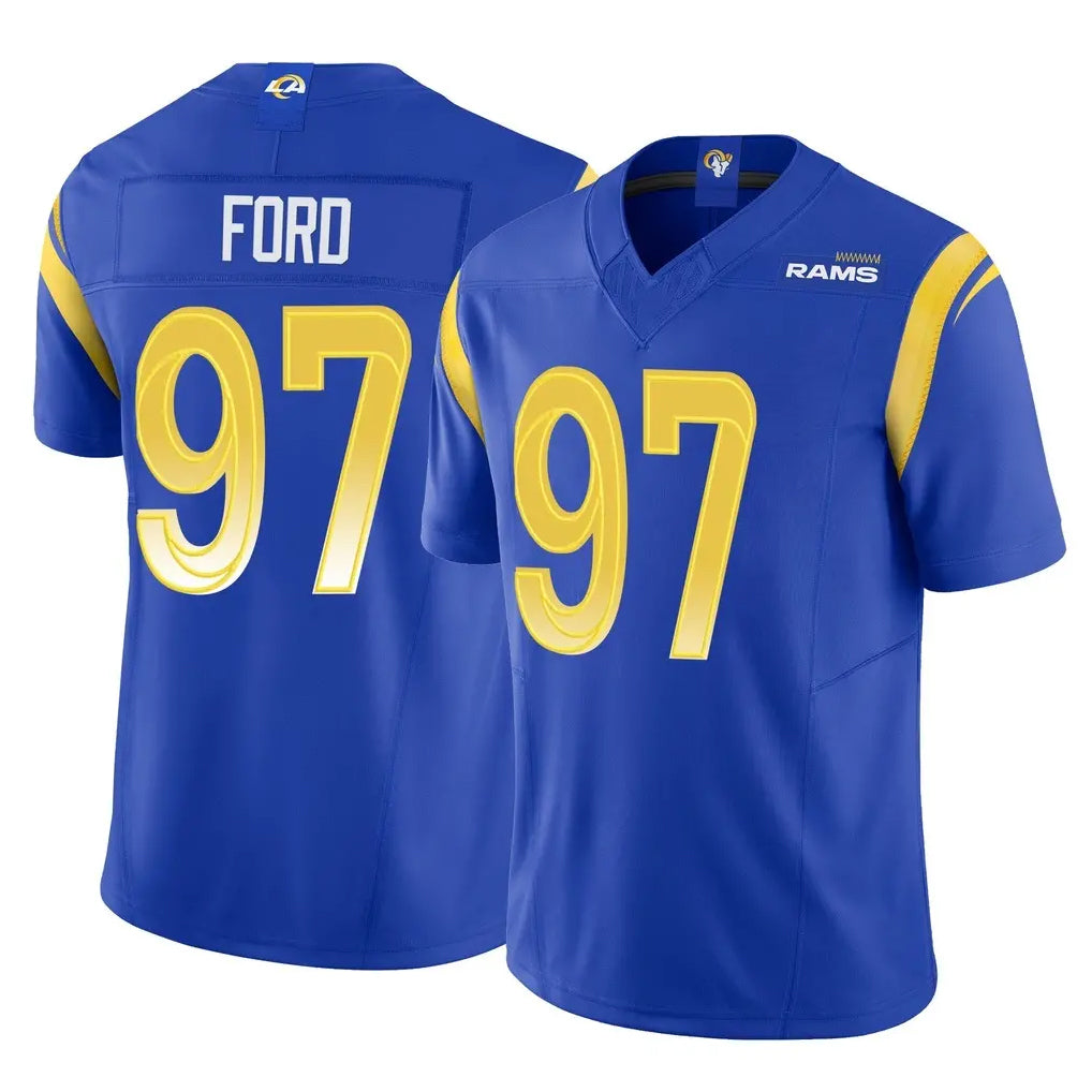 Cooneas LA.Rams #97 Poona Ford Player Royal Limited Vapor F.U.S.E. Home Game Stitched Jerseys