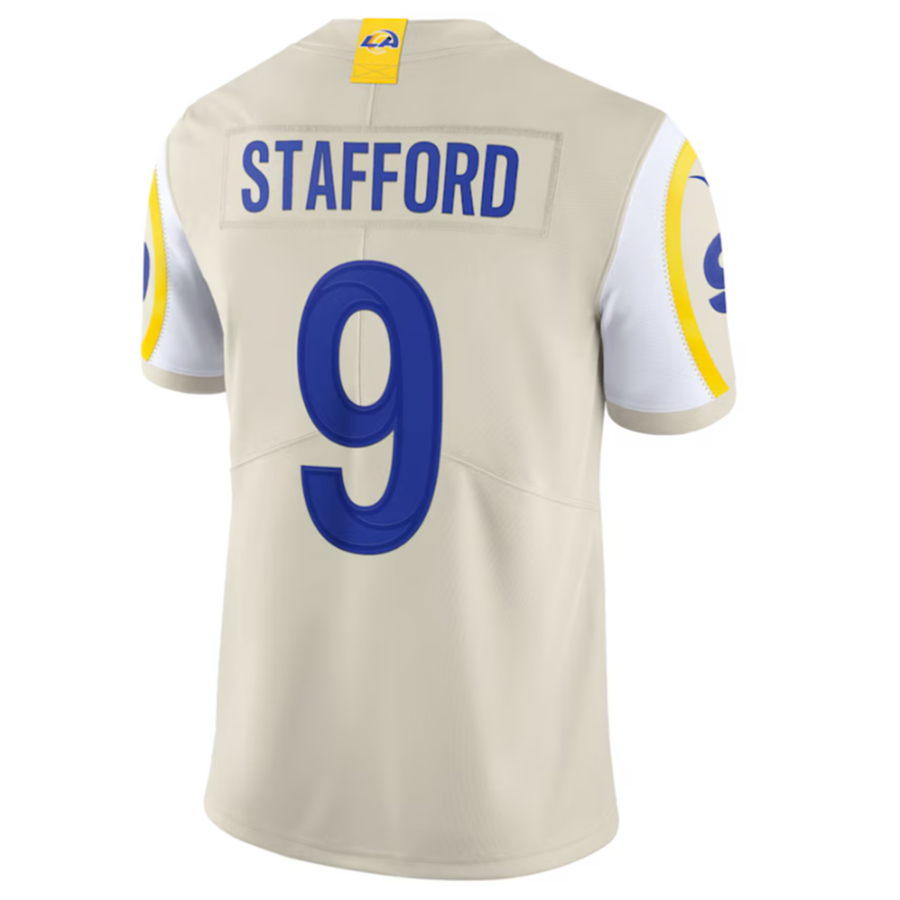 Cooneas LA.Rams #9 Matthew Stafford Bone Vapor Limited Jersey American Stitched Jersey