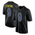 Cooneas LA.Rams #9 Matthew Stafford Player Black Fashion Limited Home Game Stitched Jerseys