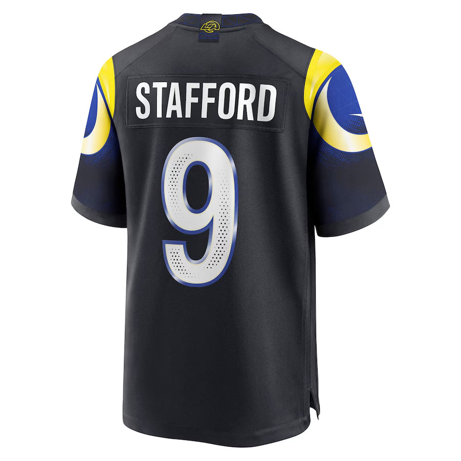 Cooneas LA.Rams #9 Matthew Stafford Player Midnight Blue Rivalries Collection Game Stitched Jerseys