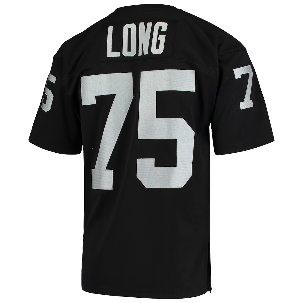Cooneas LV.Raiders 1983 #75 Howie Long Mitchell & Ness Black Authentic Throwback Retired Player Stitched Puhic Jersey