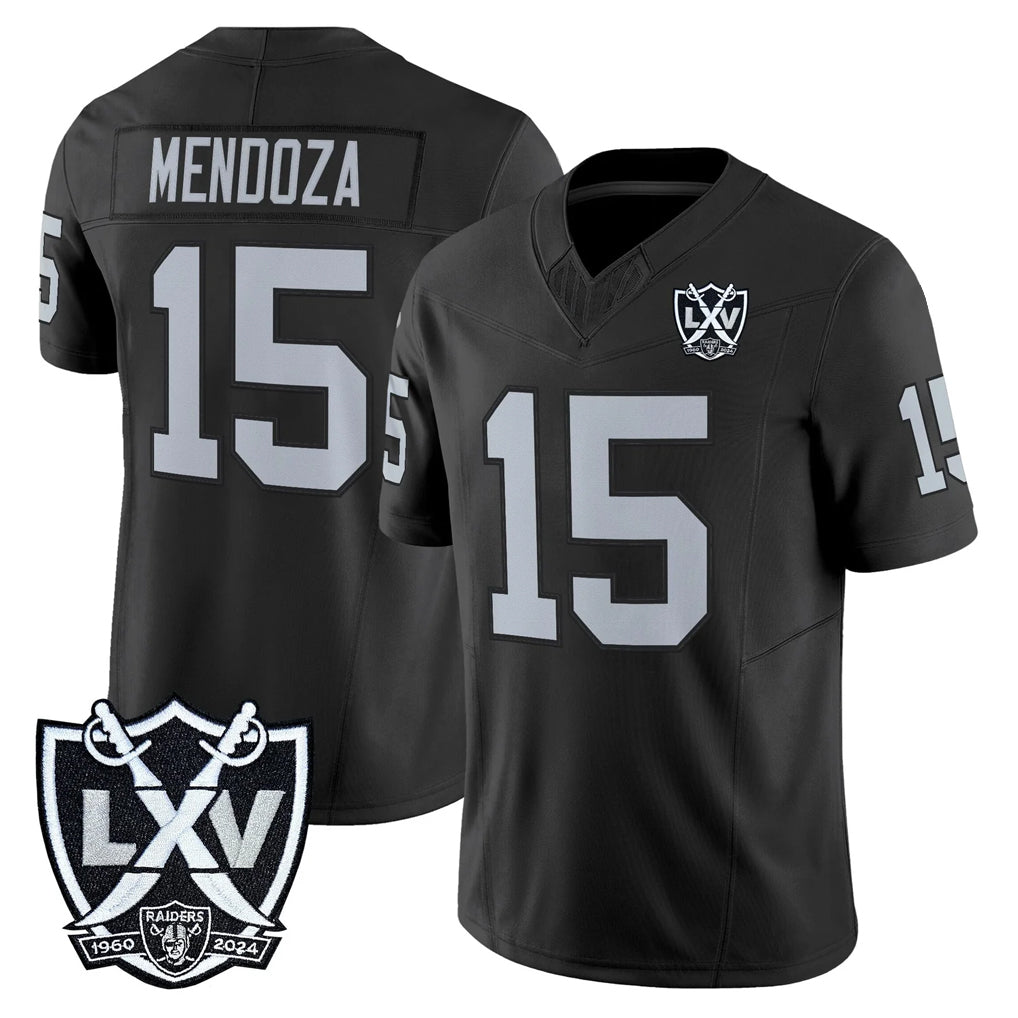 Cooneas LV.Raiders #15 Fernando Mendoza Player Black 2026 Vapor Limited Home Game Stitched Jerseys
