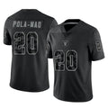 Cooneas LV.Raiders #20 Isaiah Pola-Mao Player Black Reflective Limited Game Stitched Jerseys