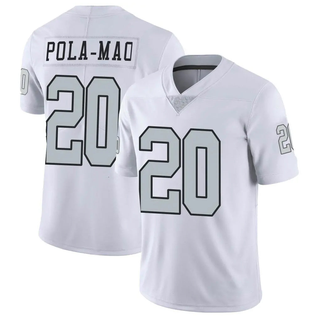 Cooneas LV.Raiders #20 Isaiah Pola-Mao Player White Limited Color Rush Home Game Stitched Jerseys