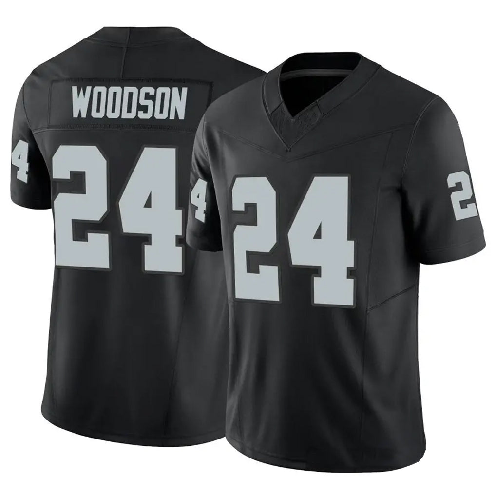 Cooneas LV.Raiders #24 Charles Woodson Player Black Vapor F.U.S.E Limited Stitched Jerseys