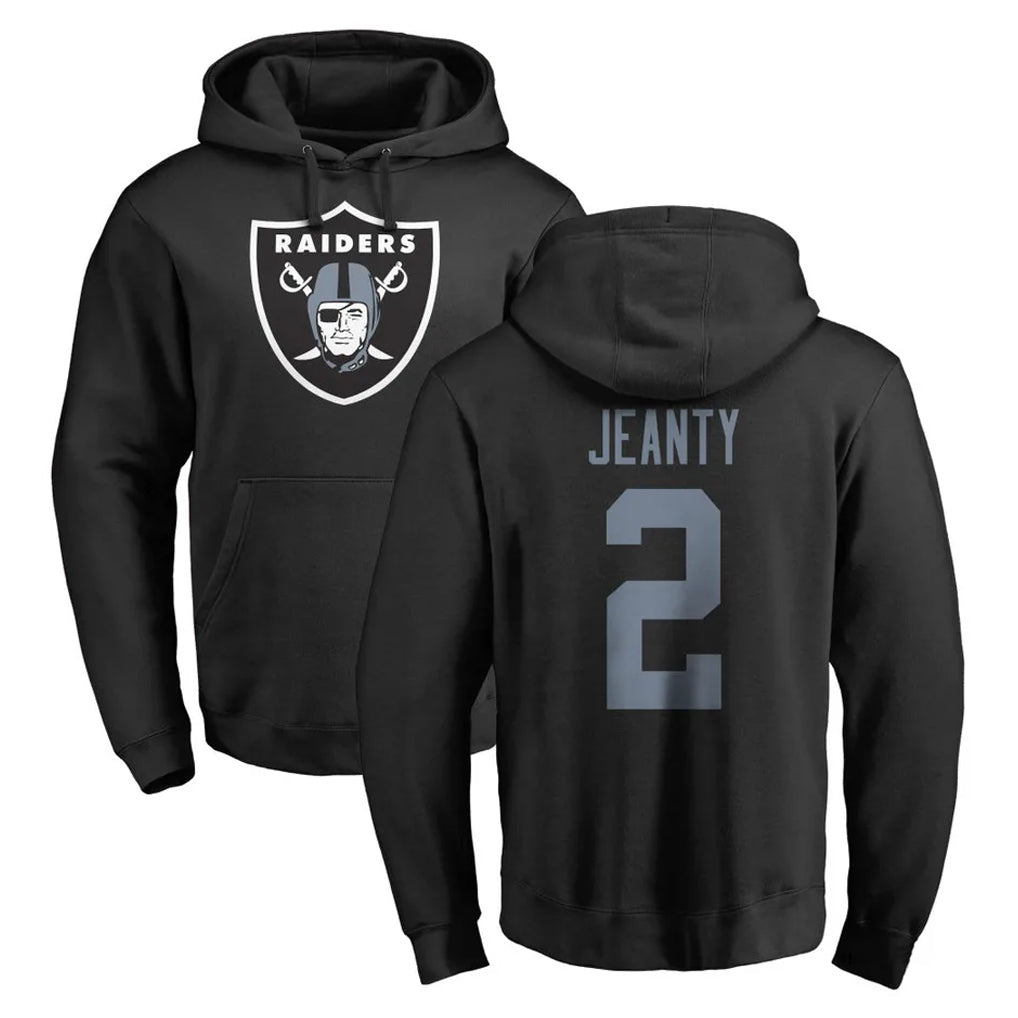 Cooneas LV.Raiders #2 Ashton Jeanty Player Black Logo Pullover Hoodies Limited Game Stitched Jerseys