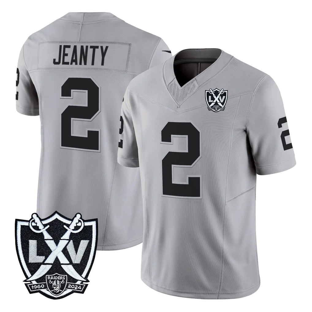Cooneas LV.Raiders #2 Ashton Jeanty Player Gray 2026 Vapor Limited Home Game Stitched Jerseys
