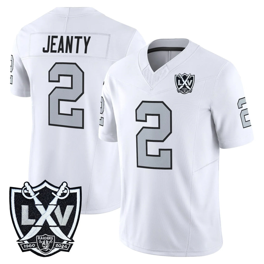 Cooneas LV.Raiders #2 Ashton Jeanty Player White 2026 Vapor Limited Home Game Stitched Jerseys