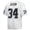 Cooneas LV.Raiders #34 Bo Jackson Mitchell & Ness White Big & Tall 1988 Retired Player Replica Stitched Puhic Jersey