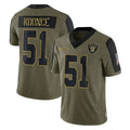 Cooneas LV.Raiders #51 Malcolm Koonce Player Olive Salute To Service Limited Game Stitched Jerseys