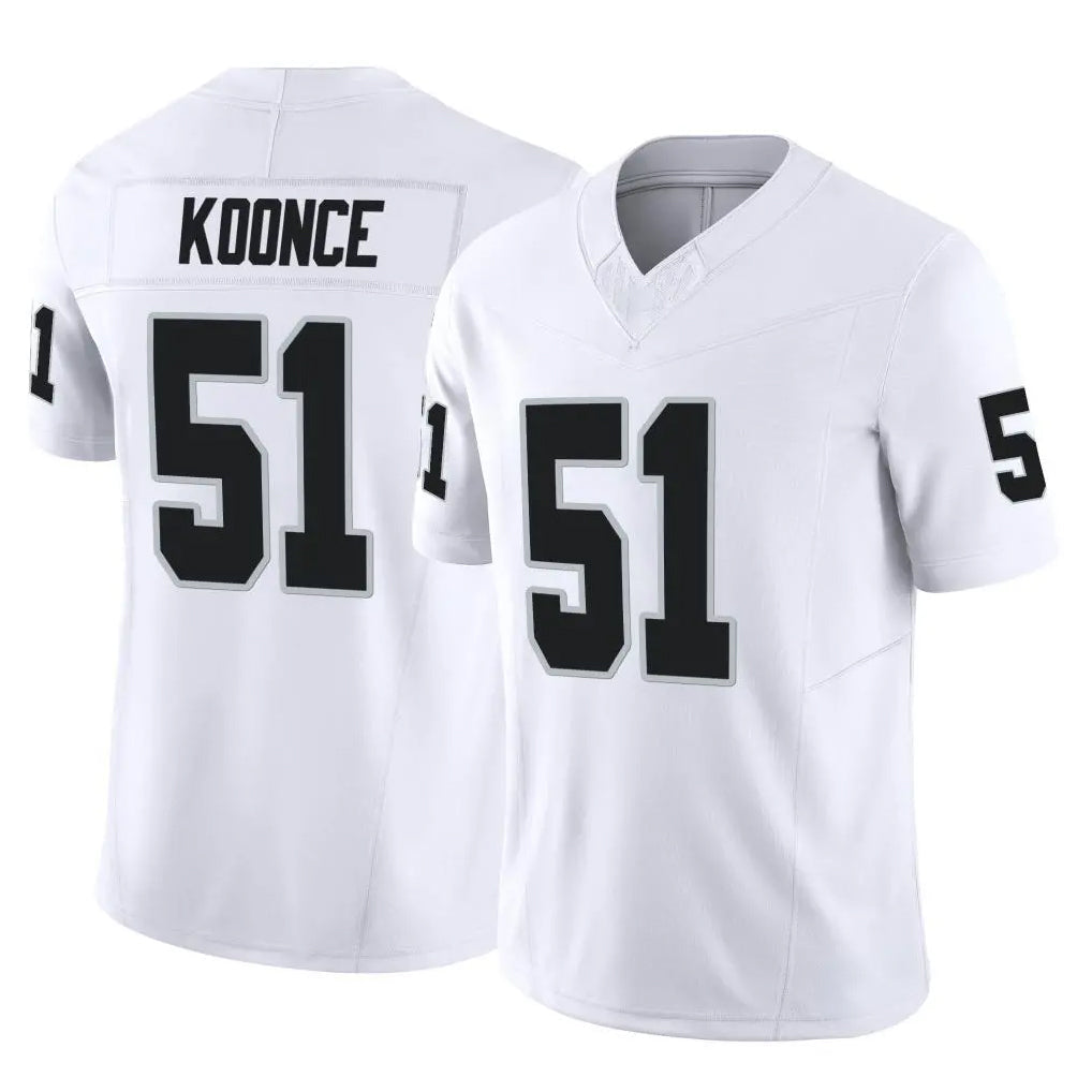 Cooneas LV.Raiders #51 Malcolm Koonce Player White Limited Vapor F.U.S.E. Home Game Stitched Jerseys