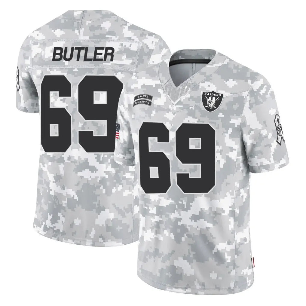 Cooneas LV.Raiders #69 Adam Butler Player Arctic Camo Salute To Service Limited Game Stitched Jerseys