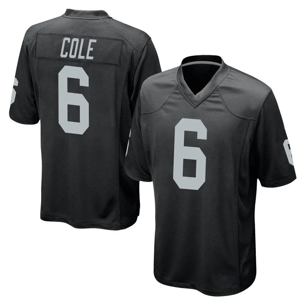Cooneas LV.Raiders #6 A.J. Cole Player Black Home Game Stitched Jerseys