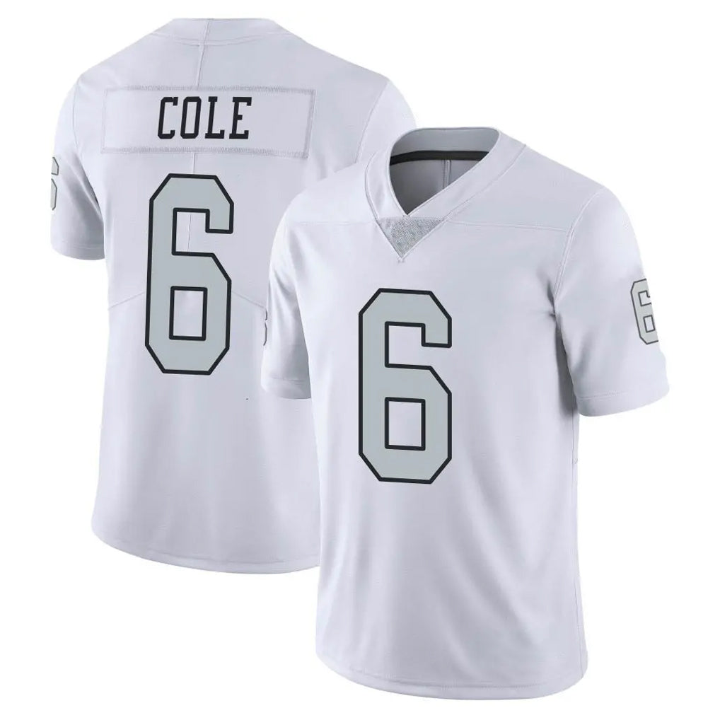 Cooneas LV.Raiders #6 A.J. Cole Player White Limited Color Rush Home Game Stitched Jerseys