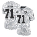 Cooneas LV.Raiders #71 DJ Glaze Player Arctic Camo Salute To Service Limited Game Stitched Jerseys