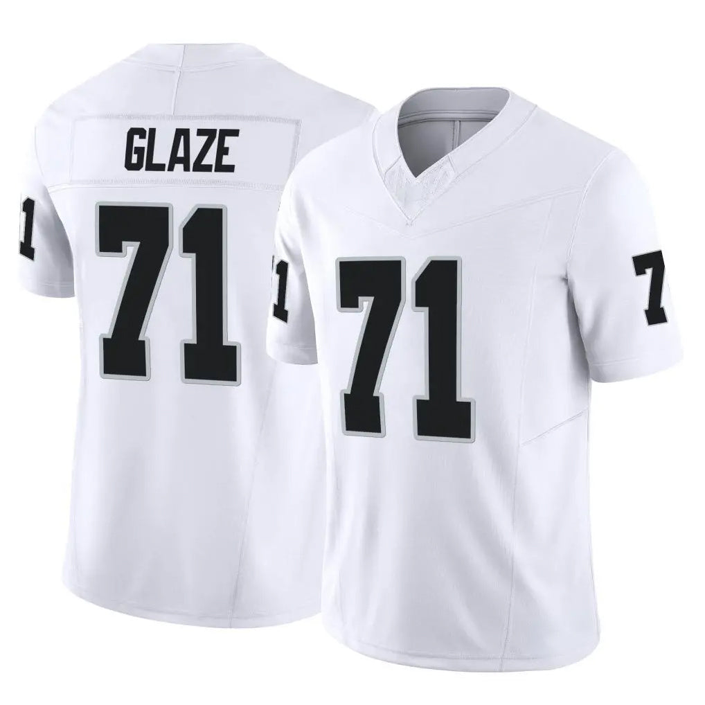 Cooneas LV.Raiders #71 DJ Glaze Player White Limited Vapor F.U.S.E. Home Game Stitched Jerseys