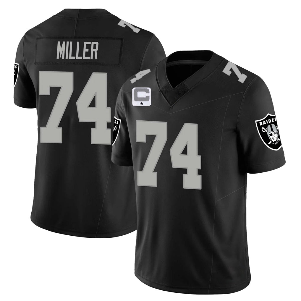 Cooneas LV.Raiders #74 Kolton Miller Player Black Vapor Limited Home Game Stitched Jerseys