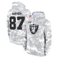 Cooneas LV.Raiders #87 Michael Mayer Player Arctic Camo Salute to Service Hoodies Limited Game Stitched Jerseys