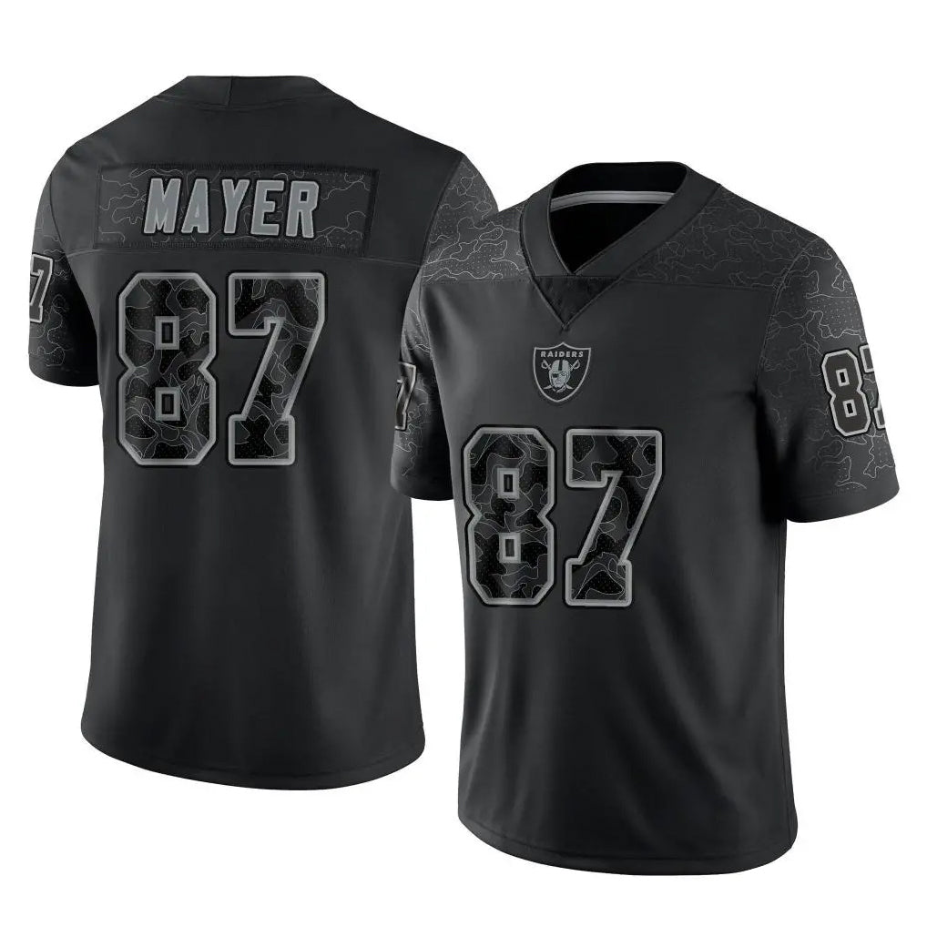 Cooneas LV.Raiders #87 Michael Mayer Player Black Reflective Limited Game Stitched Jerseys