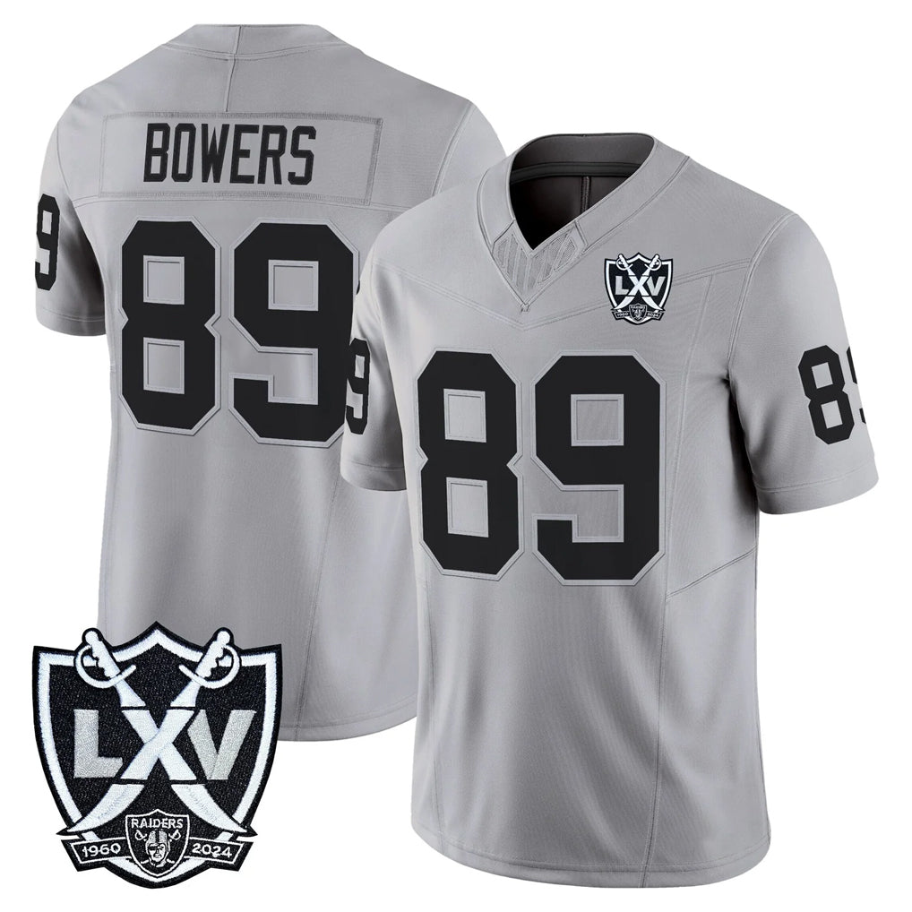 Cooneas LV.Raiders #89 Brock Bowers Player Gray 2026 Vapor Limited Home Game Stitched Jerseys